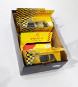 Quantity of playworn Corgi, Lledo etc diecast vehicles, boxed, Shell Supercar Collection,