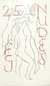 Eric Gill ( 1882-1940) Wood engravings 'Title page in red and black' and ' Nude with plait' from