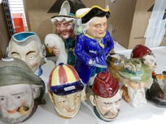 Quantity of character jugs including Tyrolean gentleman, Long John Silver with his parrot,