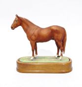 Royal Worcester tinted bisque model of Hyperion, by Doris Lindner, on wooden plinth,