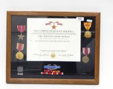 United States of America 'The Bronze Star medal', framed,