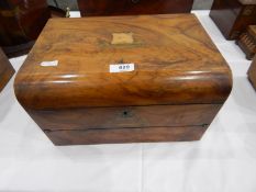 Victorian walnut writing box
