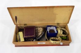 Four 9ct gold studs, in leather box, assorted cufflinks, a gilt metal seal,