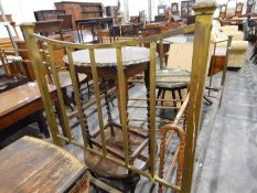 Late Victorian single brass rail bedstead