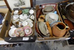 Copper coal scuttle, copper warming pan with wooden handle, metal brass, brass knocker,