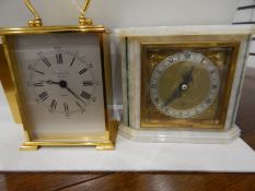 Modern carriage-style timepiece, with battery quartz movement, the dial inscribed 'Garrard and Co,