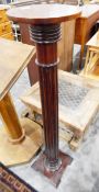 Mahogany bedpost torchere,