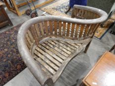 Garden seat in the form of a conversation seat