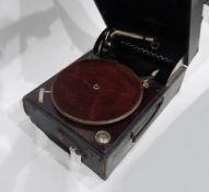 Cased gramophone