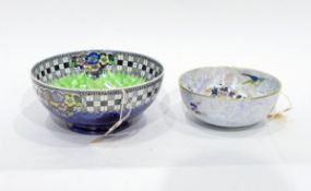 Quantity of Maling lustreware of floral polychrome design to include pair of plates,