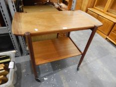 Teak Scandinavian-style tea trolley,