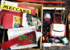 Quantity of playworn Dinky toys, a Triang crane, a Triang Express delivery truck, Action Men,