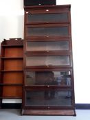 Six tier Wernicke-style bookcase,