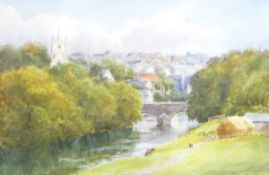 Fred Dixey (19th/20th century English school) Two watercolour drawings Lakeside scene with