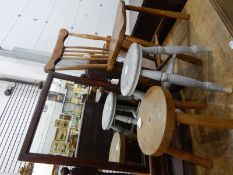 Late 19th century mahogany swing frame dressing table mirror with rectangular plate with turned