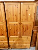 Modern pine wardrobe,