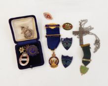 Quantity of enamelled badges including Young Conservatives, Girl Guides, etc.