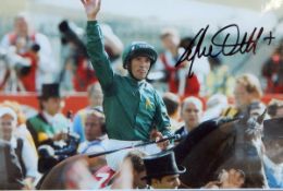 Framed and signed photograph of Frankie Dettori,