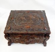 Late 19th century German symphonium in carved and moulded walnut case, rococo design,