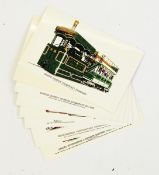 GWR railway map of September 1933, an LNWR booklet, railway and tram cards,