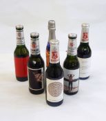 Becks limited edition beer bottles with the labels designed by various artists,