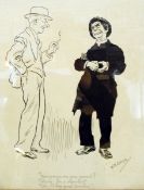 W McGregor (early 20th century) Three pencil sketches and four pen and ink sketches,