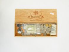 Quantity of British and foreign silver coinage, Italian banknotes, etc.