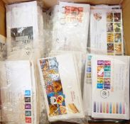 Extensive collection of GB first day covers, mostly handwritten with sheets, sets, etc.