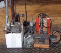 Adam Machine Tool Company watchmaker's tool with lever, various clamps,
