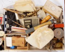 Quantity of watchmaker's parts and tools (2 boxes)
