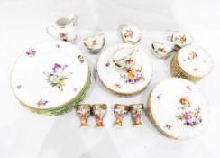 German porcelain coffee set comprising ten cups, eleven saucers,
