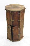 Eastern hardwood octagonal shaped narrow washstand,