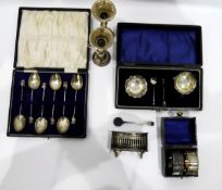 Set of six silver teaspoons by Thomas Edward Holden, Birmingham 1945, each with a leprechaun finial,