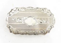 Victorian silver snuff box by Francis Clark, Birmingham 1847,