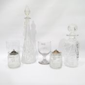 Early 19th century large glass rummer, 15cm high,