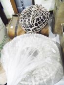 Clam and other shell chandelier,