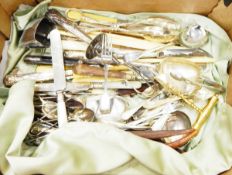 Quantity of silver plate including a two-branch candelabrum,