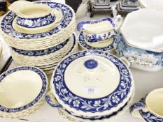 Grindley part dinner service 'Elysian' comprising meat plates, soup bowls, bowls,