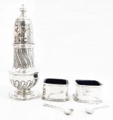 Victorian silver sugar caster by Henry Stratford Limited, Sheffield 1893,