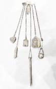 Victorian silver chatelaine (the hook unmarked),