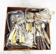 Large quantity of assorted silver plated flatware
