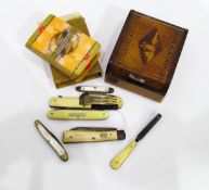 Victorian ivory and silver plated folding fork with corkscrew attachment,