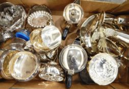 Quantity of silver plate to include a pheasant table ornament,