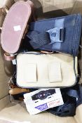 Pentax MX, Asahi camera with leather case and instruction leaflet, various photographic accessories,