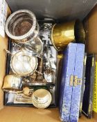 Berndorf suite of silver plated flatware and other assorted items of silver plate including a