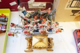 Gilt model coronation coach and horses (damaged),