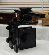 Horseman 5x4 camera in carrying case with extension bar, standard bellows, one bag bellows,