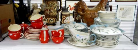 Wedgwood part dinner service 'Penshurst' pattern, comprising two lidded tureens,