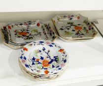 Early 19th century ironstone china, Indian Tree pattern,