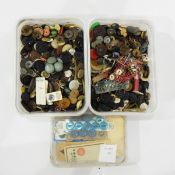 Quantity of collectables to include needlepoint, buttons,